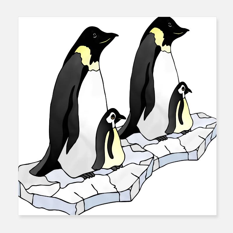 Pinguine Poster 20x20 cm