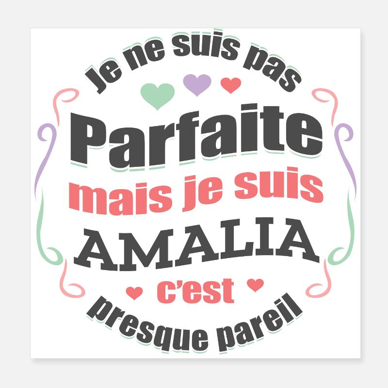 AMALIA PARFAITE - PRENOM AMALIA Poster 20 x 20 cm