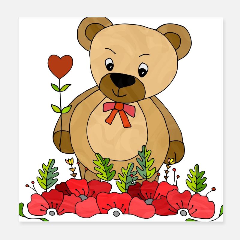 Nounours Poster 20 x 20 cm