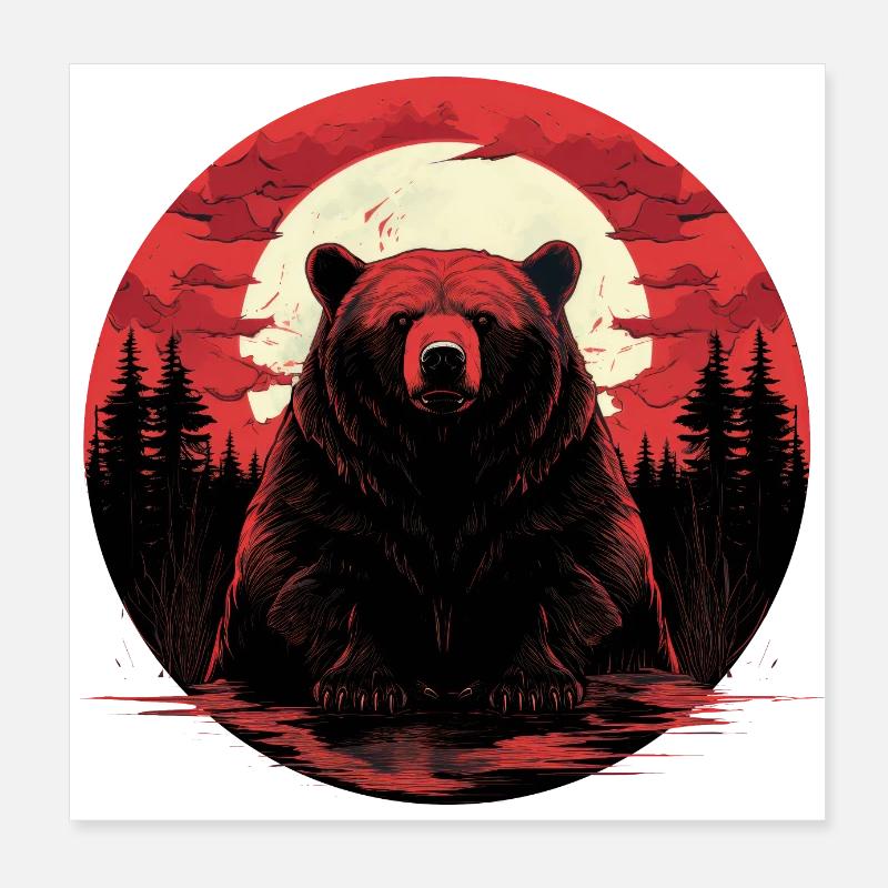 Moon bear Poster 8" x 8" (20x20 cm)