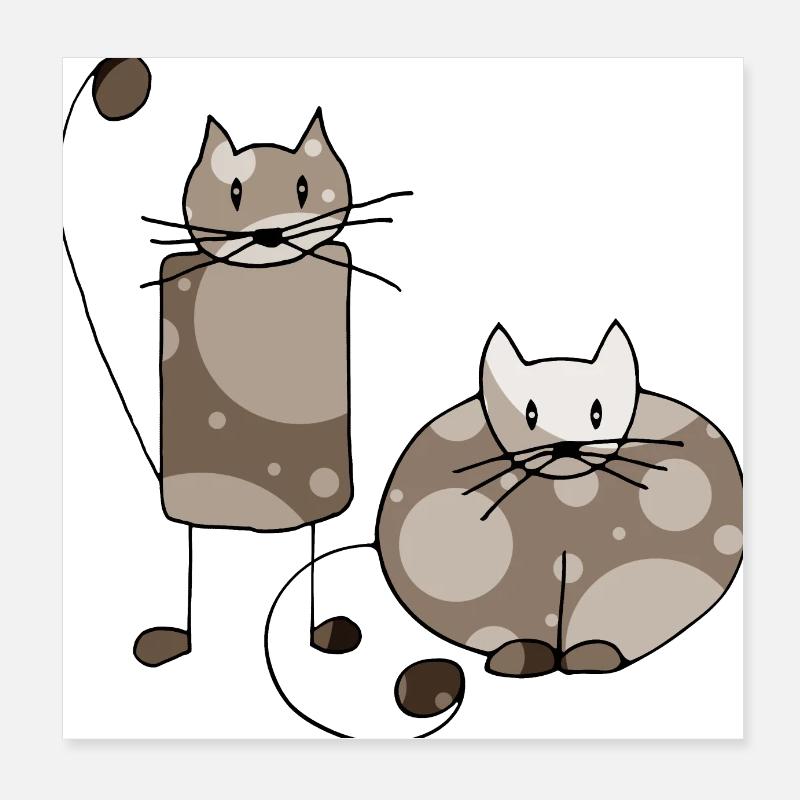 Katzen Poster 20x20 cm