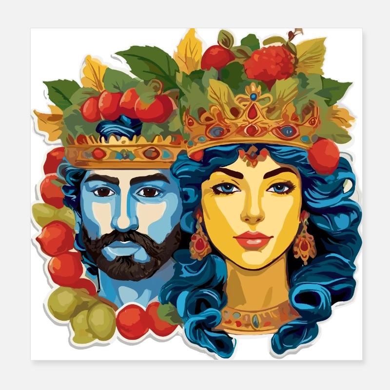 teste di moro Poster 20x20 cm