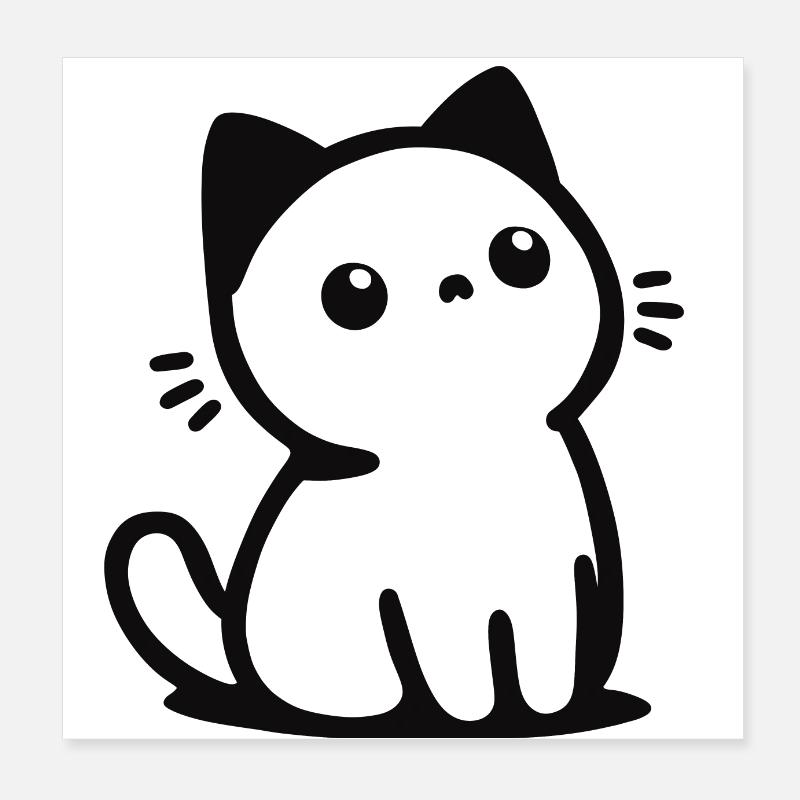 Kitten Poster 8" x 8" (20x20 cm)