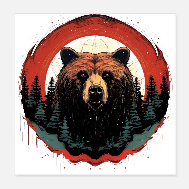 König des Waldes Poster 20x20 cm