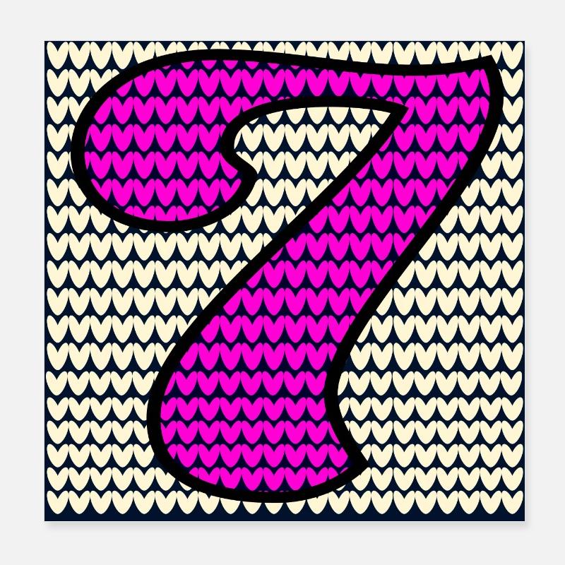 7ème anniversaire Hiver - NUMÉRO 7 - SEPT Poster 20 x 20 cm