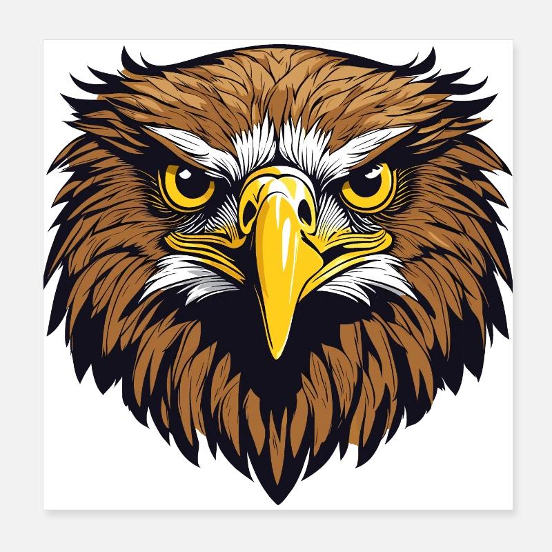 Golden Eagle Poster 8" x 8" (20x20 cm)