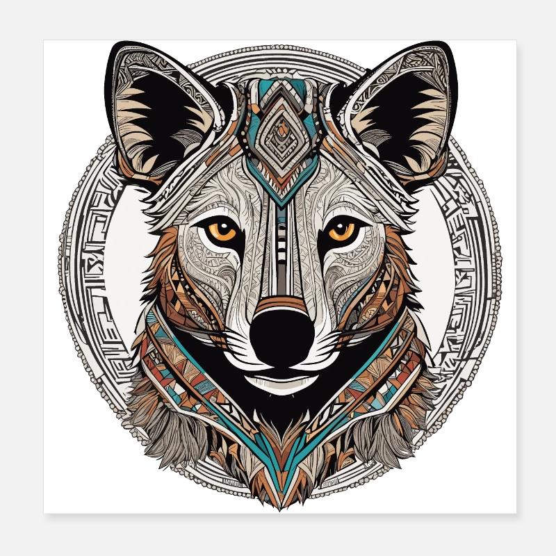 Hyena Poster 8" x 8" (20x20 cm)