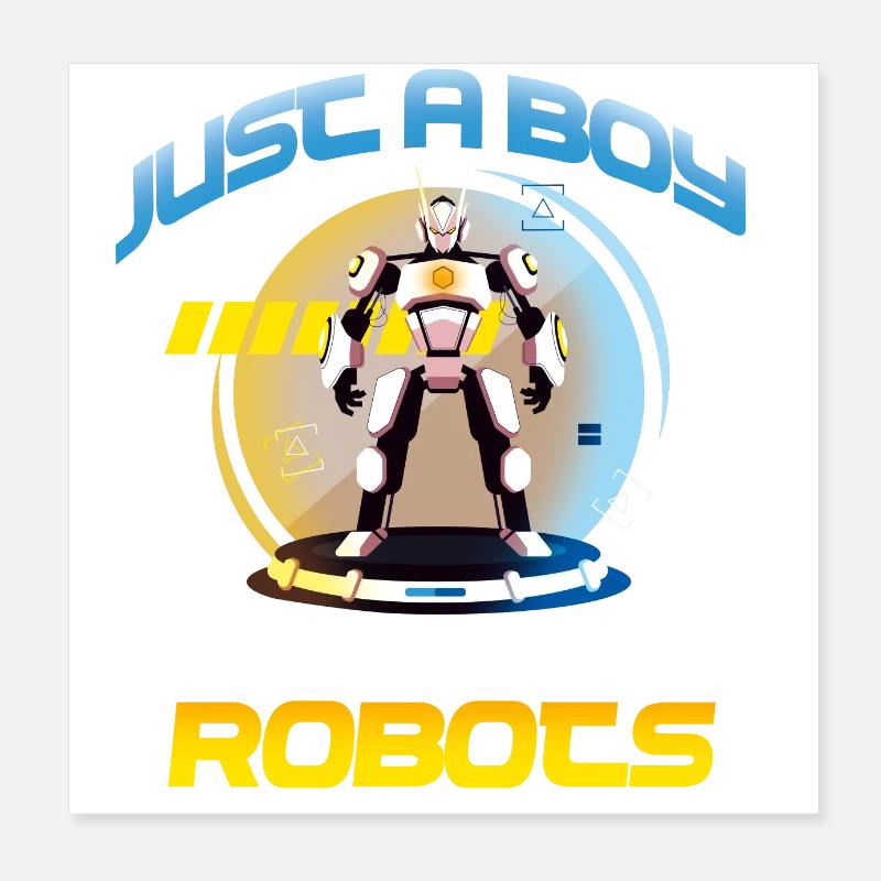 Garçon robot Poster 20 x 20 cm