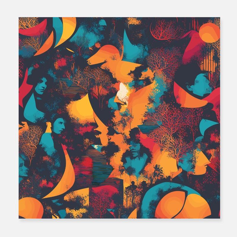 Spectrum Splash Poster 8" x 8" (20x20 cm)