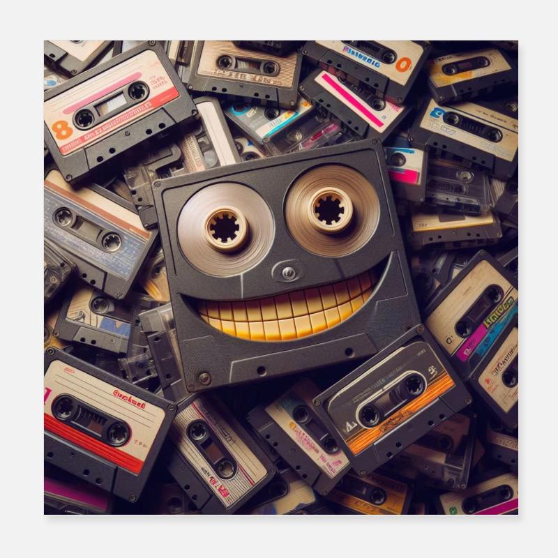 audio cassette Poster 8" x 8" (20x20 cm)