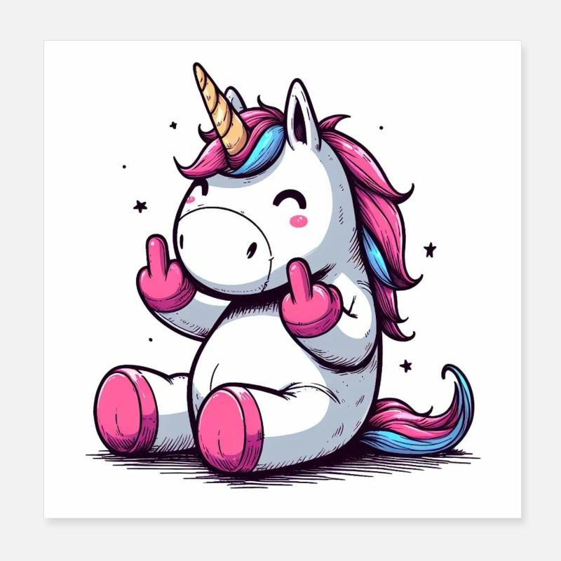 Licorne vulgaire Poster 20 x 20 cm