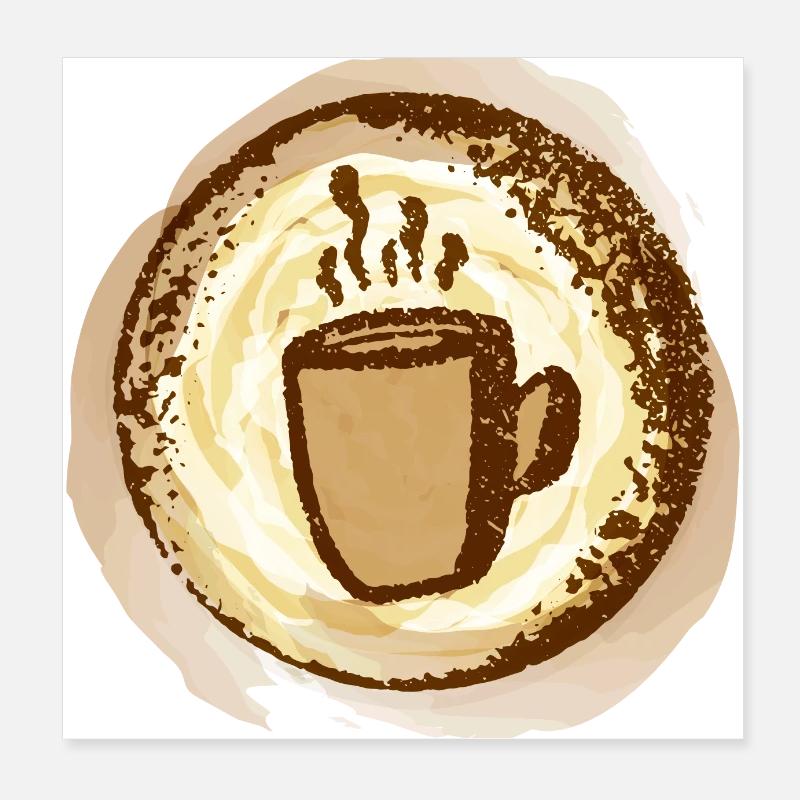 Tasse à café - design chaleureux et agréable - café Poster 20 x 20 cm