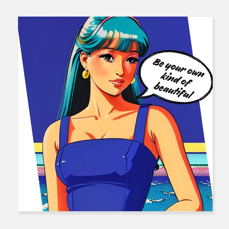 Sei deine eigene Art von schön - Poster 20x20 cm - Weiß