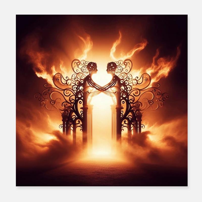 Die Pforten des Paradieses Poster 20x20 cm