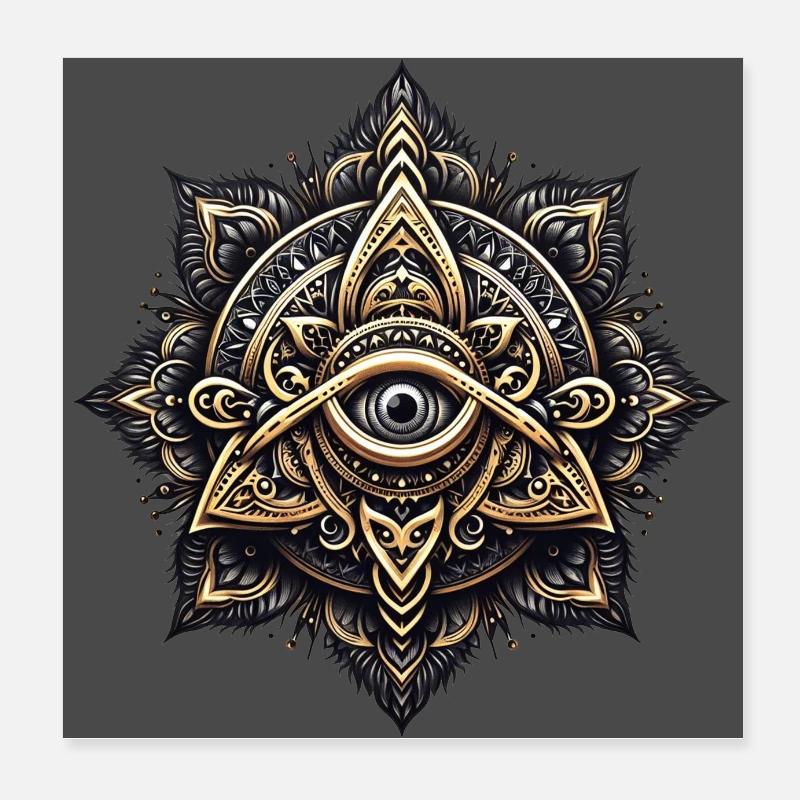Mandala Harmony Auge POSTER Poster 20x20 cm