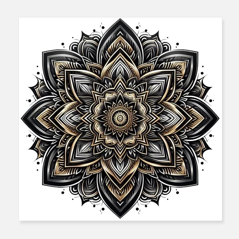 Mandala Harmony middle Poster 8" x 8" (20x20 cm)