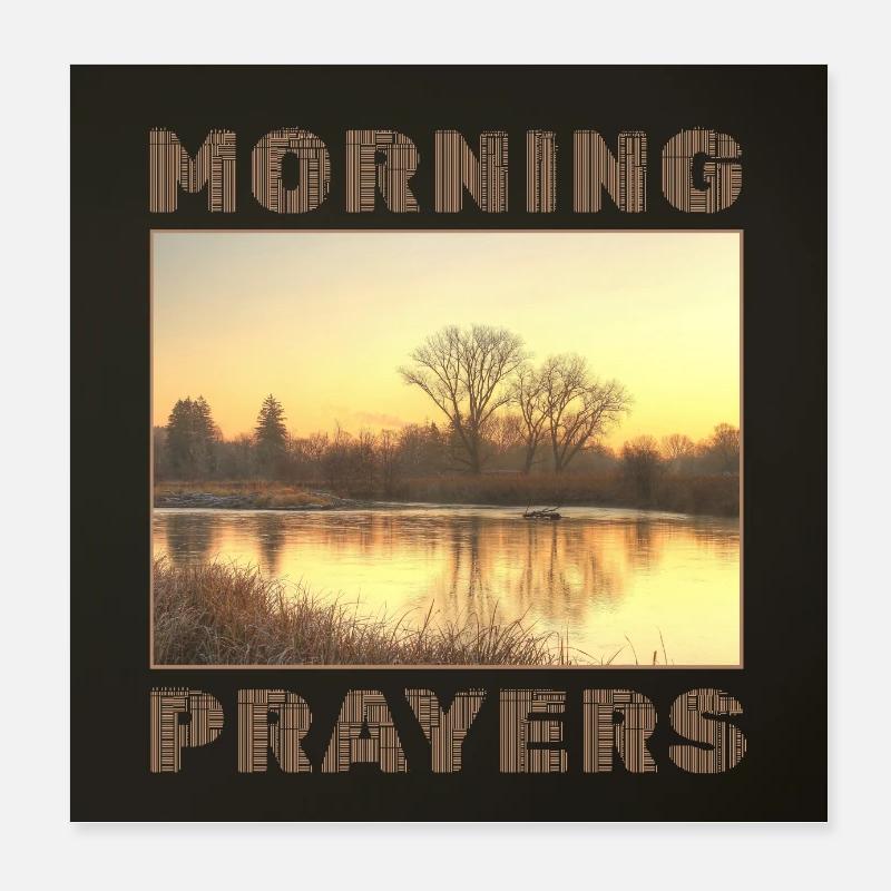Morning Prayers Poster 20x20 cm