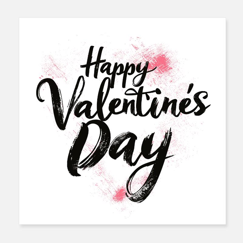 Elegant Valentine's Day - Chic Love Script Poster 8" x 8" (20x20 cm)