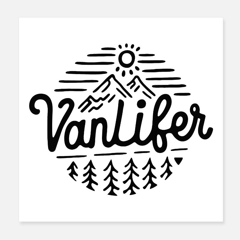 Vanlifer van life Poster 20 x 20 cm