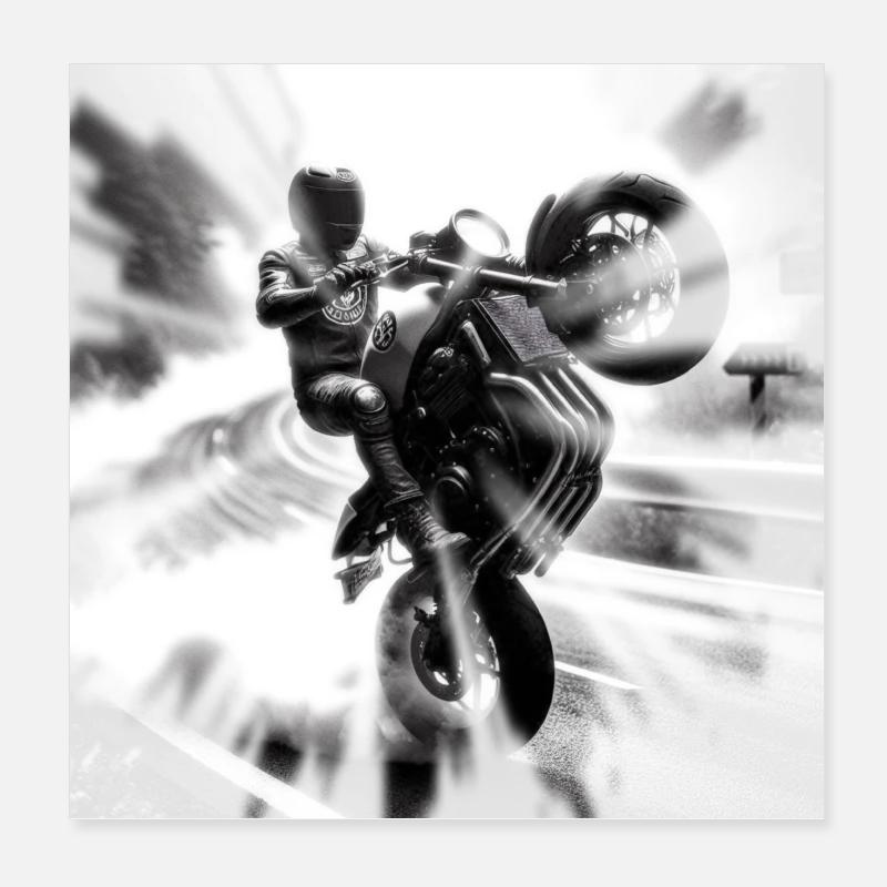 The Biker's Willing Poster 8" x 8" (20x20 cm)