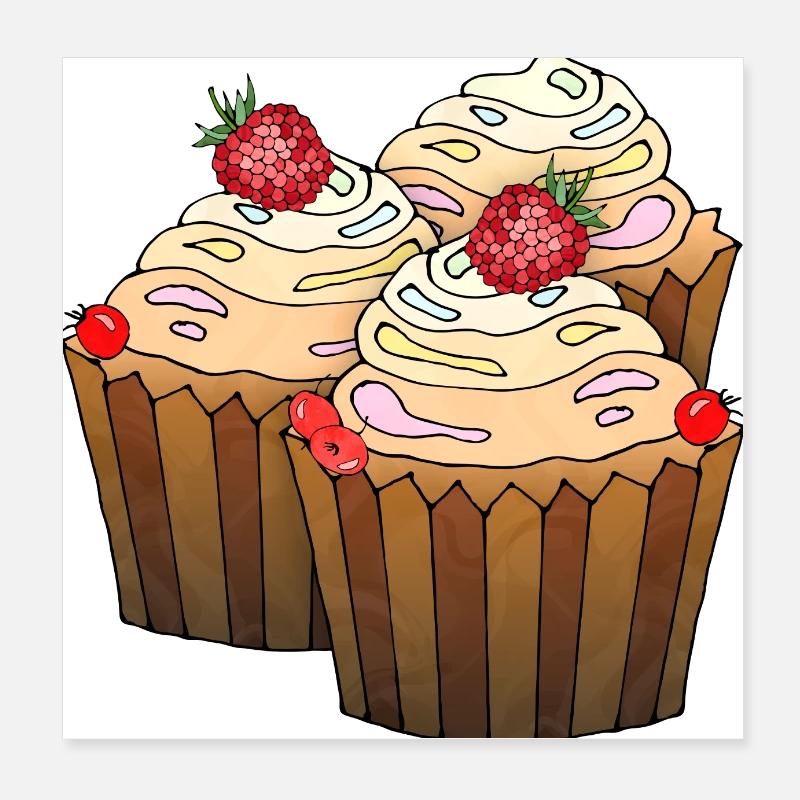 Gâteaux Poster 20 x 20 cm