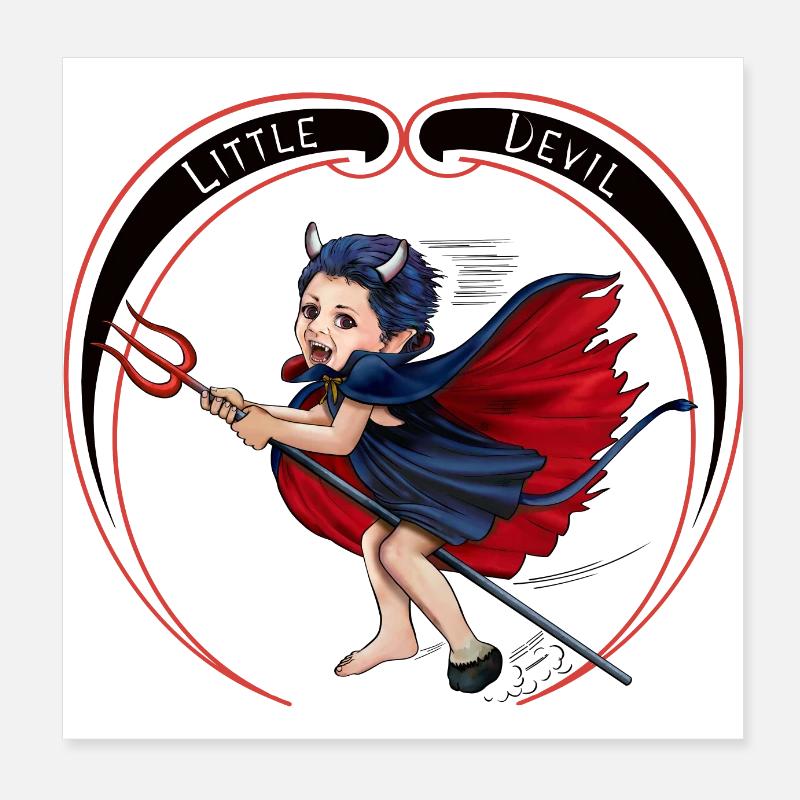 little devil Poster 8" x 8" (20x20 cm)