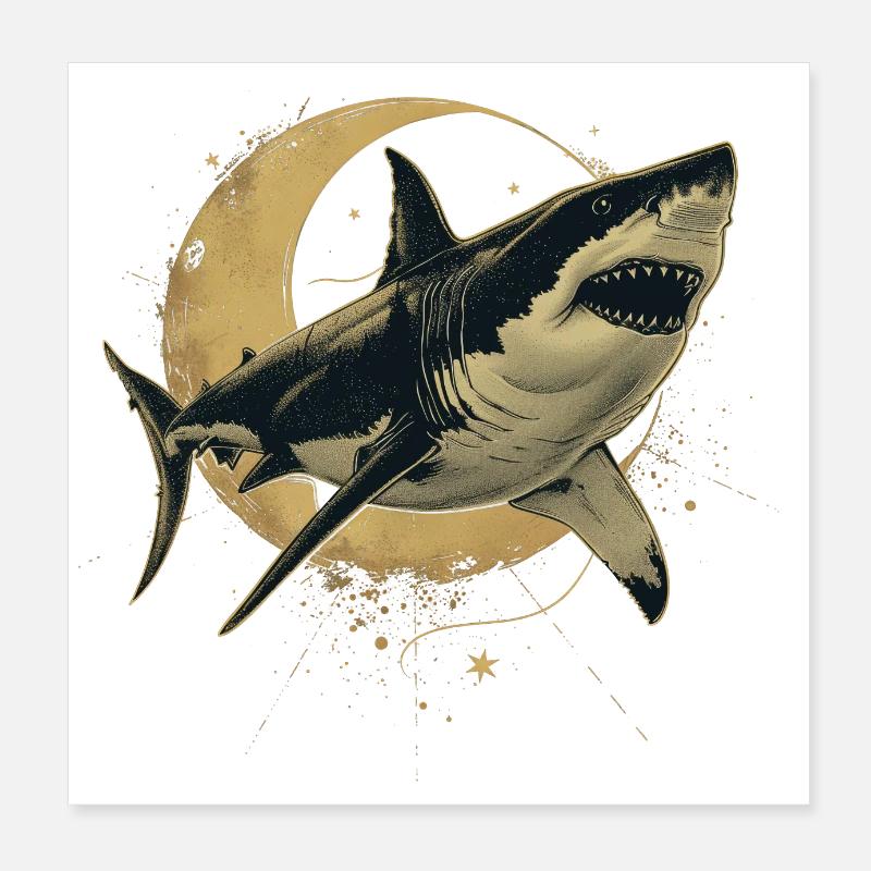 Requin lune Poster 20 x 20 cm