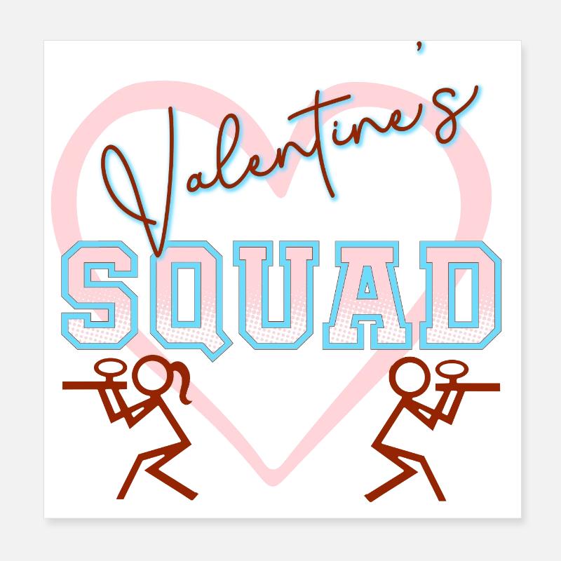 L’équipe de paintball de Valenrine Poster 20 x 20 cm