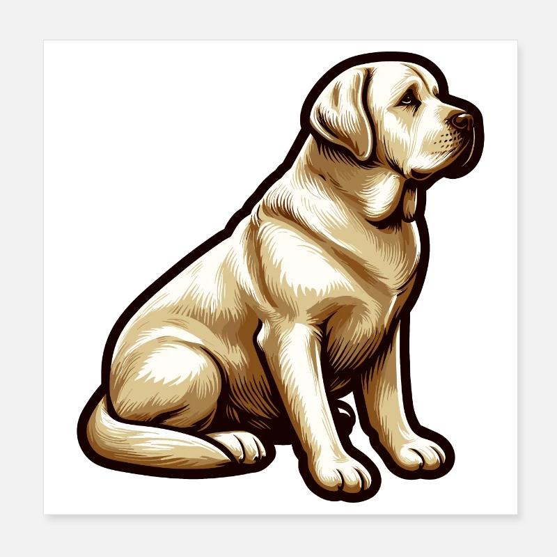 Labrador Retriever Poster 20x20 cm