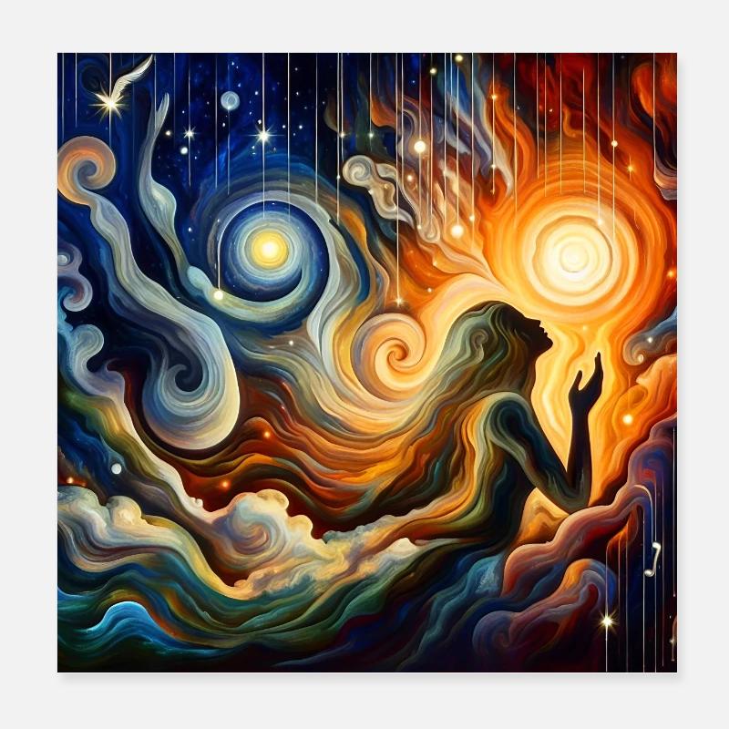 Sternenhimmel Poster 20x20 cm