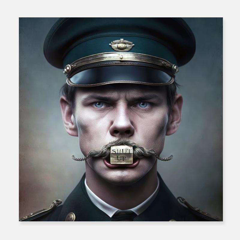 Conspiracy 04 - Shut Up Poster 8" x 8" (20x20 cm)