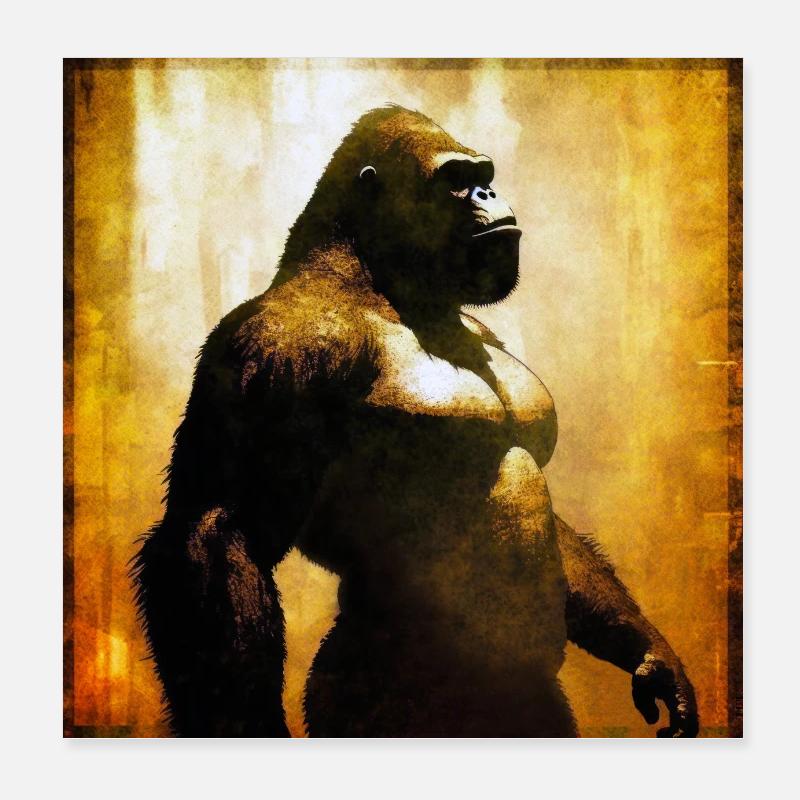 Gorille 03 Poster 20 x 20 cm