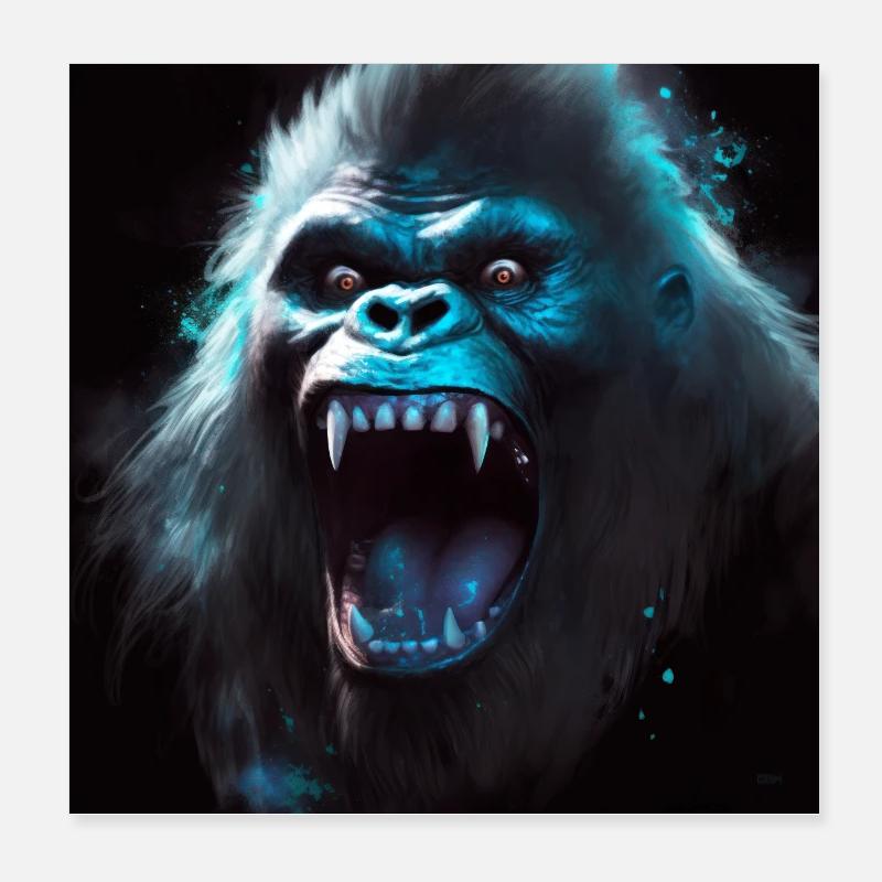 Gorilla 06 Poster 20x20 cm