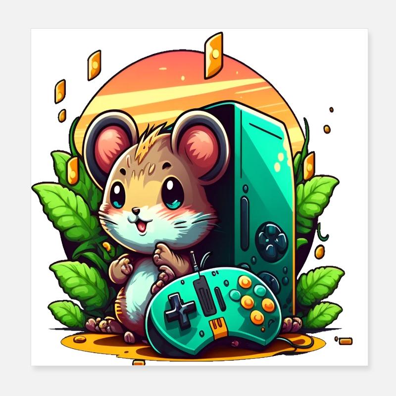 Gaming Maus Poster 20x20 cm