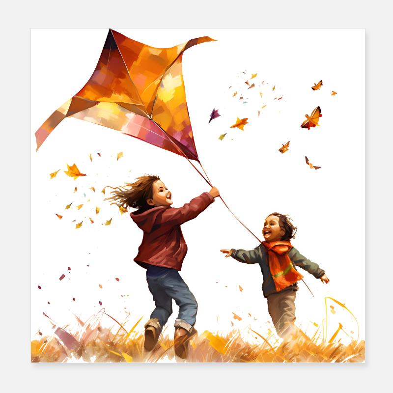 Soon flying kites like a pro Poster 8" x 8" (20x20 cm)