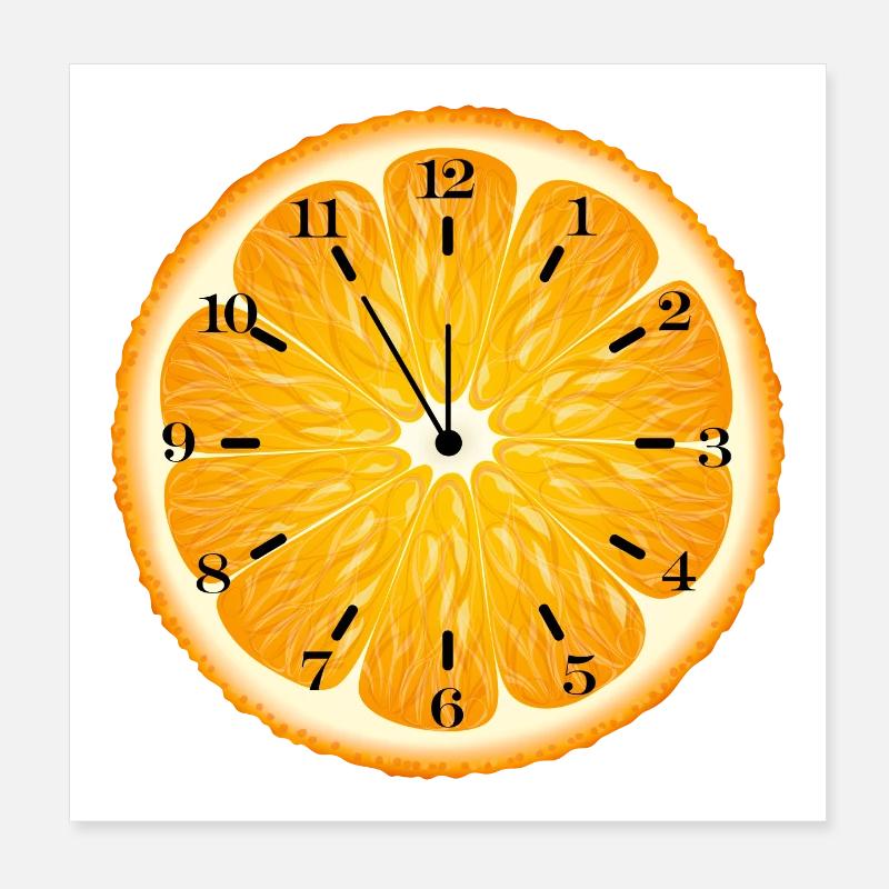 It's Orange Time Poster 8" x 8" (20x20 cm)