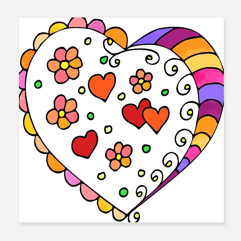 Heart Poster 8" x 8" (20x20 cm)