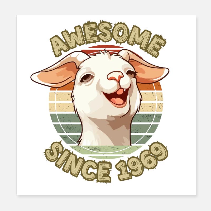 awesome Since 1969 - Humor Geburtstagsgeschenk 1969 Poster 20x20 cm