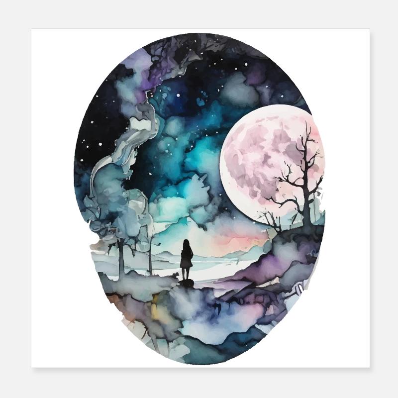Terre perdue de rêves d’un autre monde Poster 20 x 20 cm