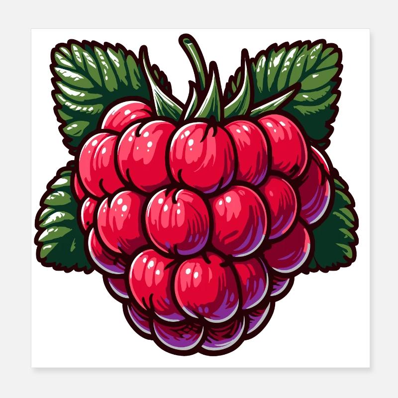 Framboise Poster 20 x 20 cm