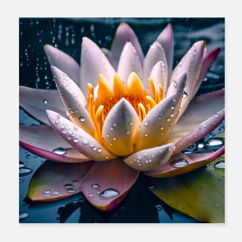 Seerose Poster 20x20 cm