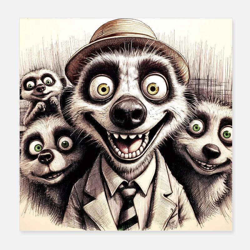 Affiche du Gang des suricates Poster 20 x 20 cm