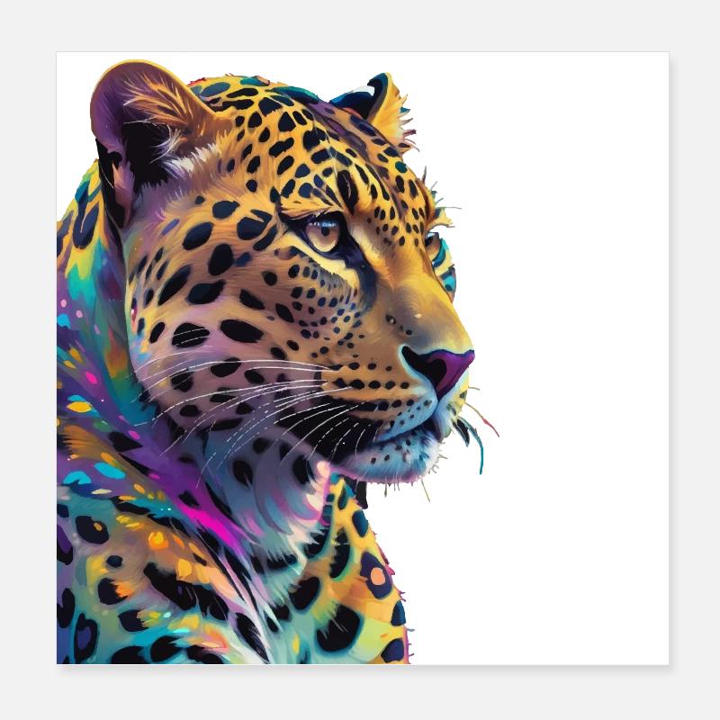 Leopard Poster 8" x 8" (20x20 cm)