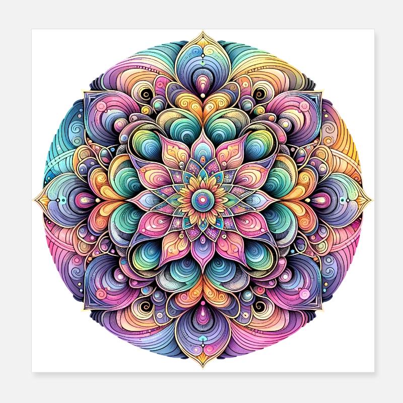 Eleganz der Farbblüte Poster 20x20 cm