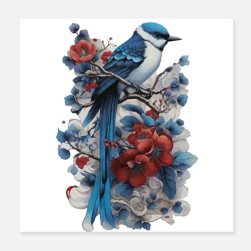 Vogel Poster 20x20 cm