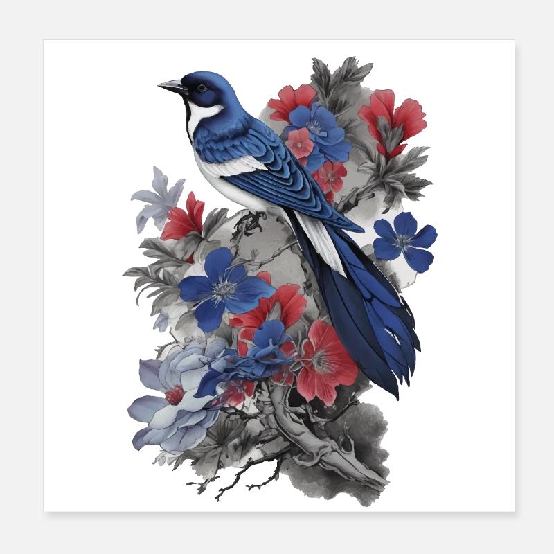 Vogel Poster 20x20 cm