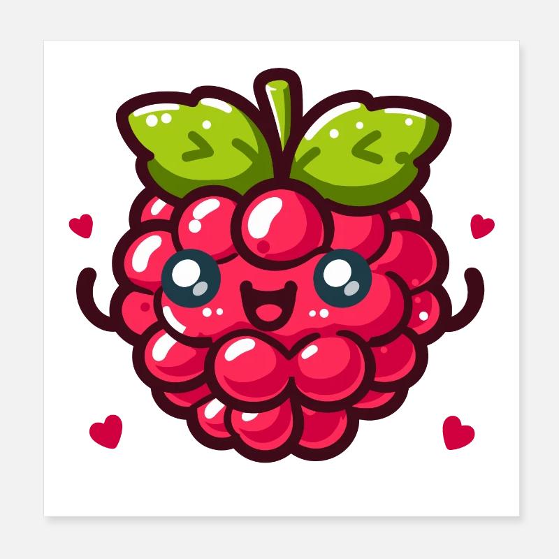 Framboise d'amour Poster 20 x 20 cm