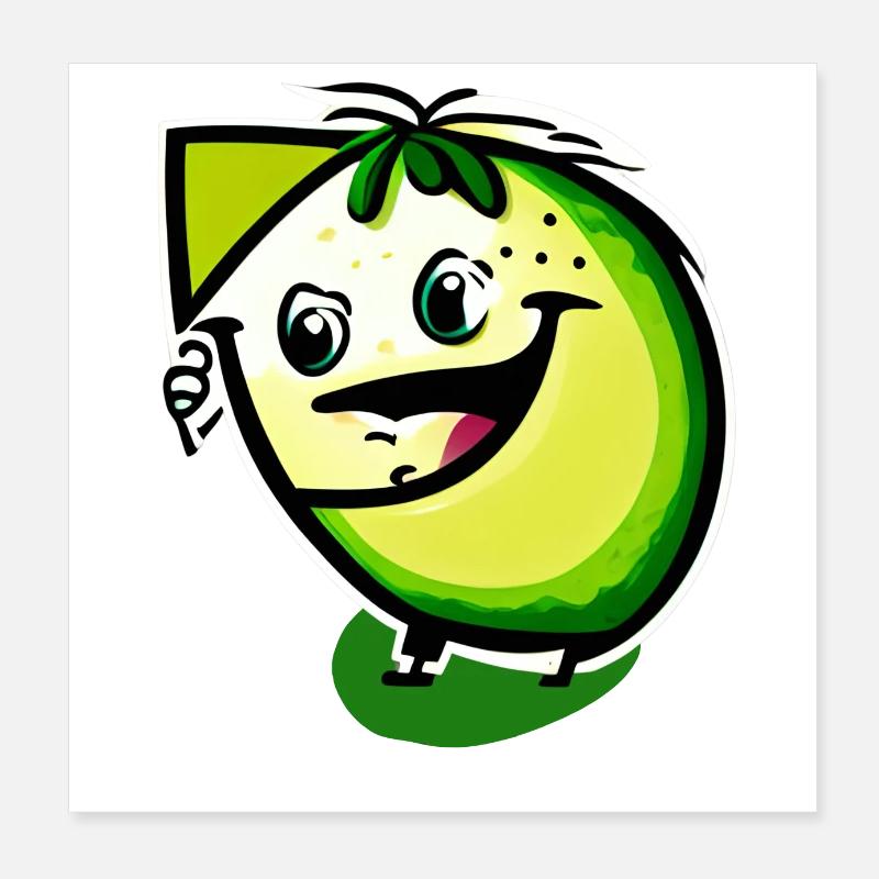 Lustiges Grafikdesign eines lächelnden Anwalts Poster 20x20 cm