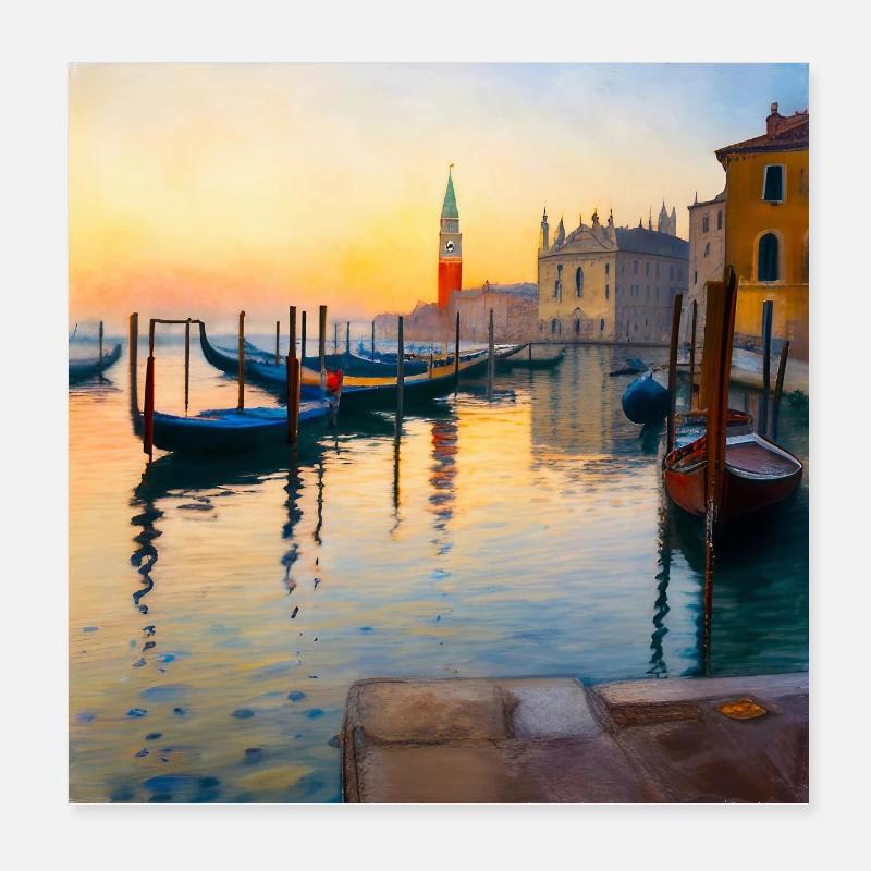 Venice Poster 8" x 8" (20x20 cm)