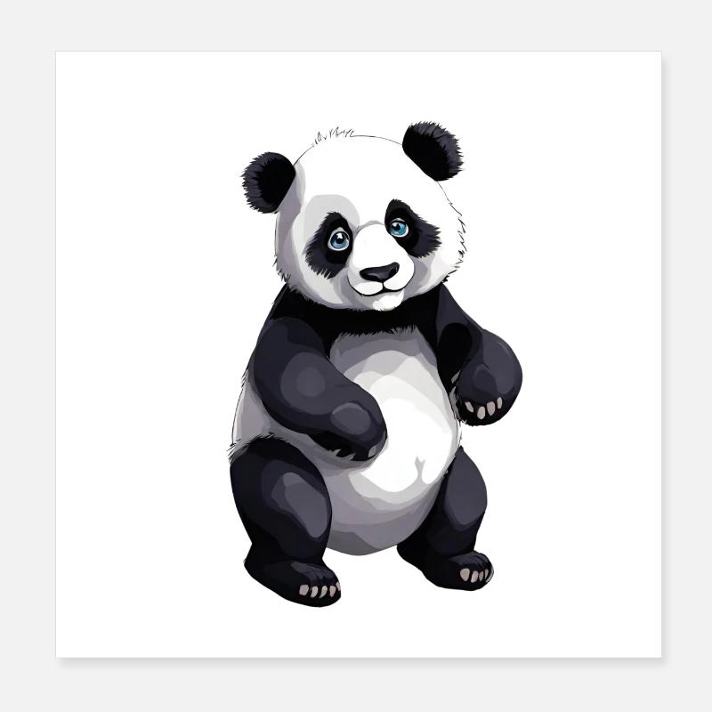 Panda Poster 20x20 cm